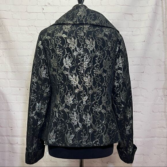 LAFAYETTE 148 NEW YORK gold thread embroidery women’s tailored Blazer Size 8 EUC - Picture 3 of 10